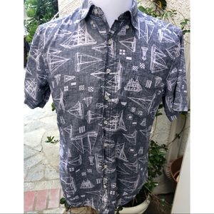Reyn Spooner Sailboat Shirt Medium